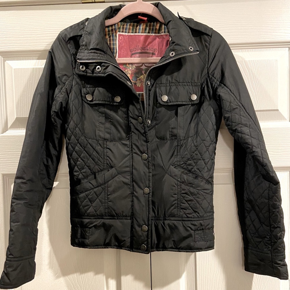Collection by Bernardo black moto jacket in size XS.